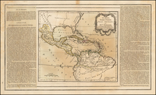 Southeast, Caribbean, Central America and South America Map By Louis Brion de la Tour