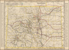 Southwest and Rocky Mountains Map By George F. Cram