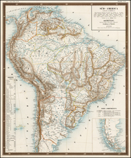 South America Map By George Bauerkeller