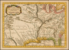 South, Southeast, Midwest and Southwest Map By Jacques Nicolas Bellin