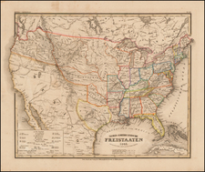 United States and Texas Map By Joseph Meyer