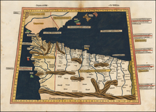 North Africa and Balearic Islands Map By Claudius Ptolemy / Lienhart Holle
