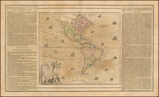 South America and America Map By Louis Brion de la Tour