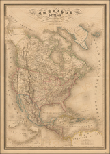 North America Map By Adolphe Hippolyte Dufour