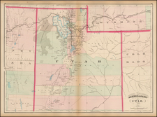 Southwest, Rocky Mountains and Utah Map By Asher  &  Adams