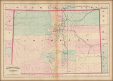 Southwest and Rocky Mountains Map By Asher  &  Adams