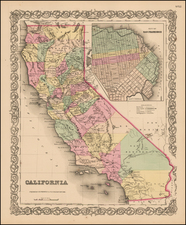 California Map By Joseph Hutchins Colton