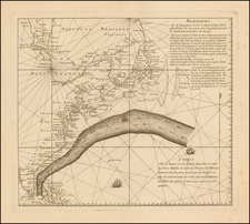 Atlantic Ocean, United States, New England, Mid-Atlantic, Florida, Southeast and North America Map By George Louis Le Rouge / Benjamin Franklin / Timothy Folger