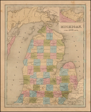 Midwest and Michigan Map By Thomas Gamaliel Bradford