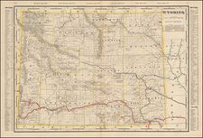 Plains, Rocky Mountains and Wyoming Map By George F. Cram