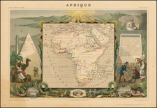 Africa and Africa Map By Victor Levasseur