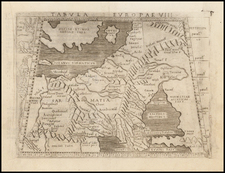 Russia, Ukraine, Baltic Countries and Scandinavia Map By Giacomo Gastaldi