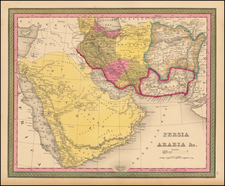 Central Asia & Caucasus and Middle East Map By Samuel Augustus Mitchell