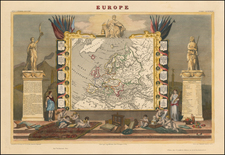 Europe and Europe Map By Victor Levasseur