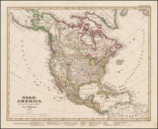 North America Map By Adolf Stieler