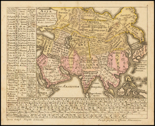 Asia and Asia Map By Homann Heirs / Gottfried Hensel