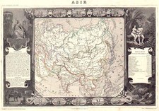 Asia and Asia Map By Victor Levasseur