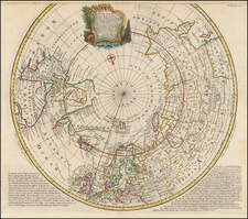 Northern Hemisphere, Polar Maps and Canada Map By Emanuel Bowen