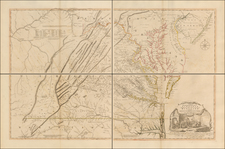 Mid-Atlantic, Maryland, Southeast and Virginia Map By Joshua Fry  &  Peter Jefferson