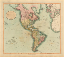 South America and America Map By John Cary