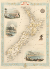 New Zealand Map By John Tallis