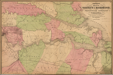 Mid-Atlantic and Southeast Map By Benjamin P Ward  &  Alvin Jewett Johnson