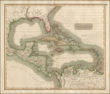 Southeast, Caribbean and Central America Map By John Thomson