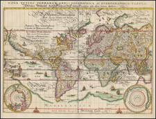 World and World Map By Matthaus Merian