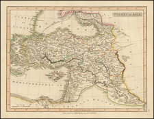 Turkey, Central Asia & Caucasus and Turkey & Asia Minor Map By Charles Smith