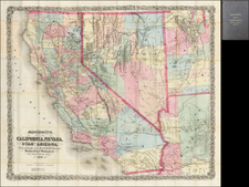 Southwest, Arizona, Utah, Nevada, Utah and California Map By A.L. Bancroft & Co.