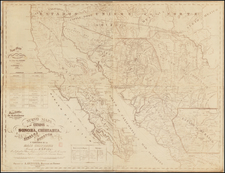 Mexico, Baja California and California Map By Adrien Gensoul