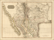 Texas, Plains, Southwest, Rocky Mountains, Mexico, Baja California and California Map By John Pinkerton