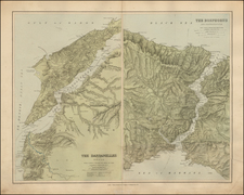 Turkey and Turkey & Asia Minor Map By Edward Stanford