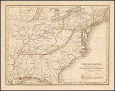 United States Map By Thomas Gamaliel Bradford