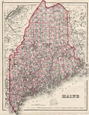 New England Map By O.W. Gray