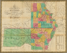 South, Plains, Kansas and Missouri Map By Samuel Augustus Mitchell