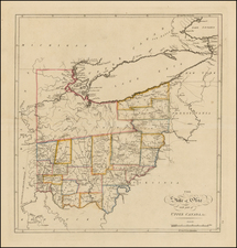 Midwest Map By Mathew Carey