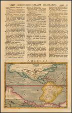 Western Hemisphere, South America, Australia and America Map By Giovanni Antonio Magini