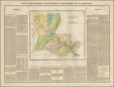 South and Louisiana Map By Jean Alexandre Buchon