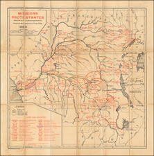 Africa, Africa and East Africa Map By Societe Belge de Misions Protestantes au Congo