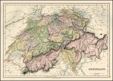 Europe and Switzerland Map By Adam & Charles Black