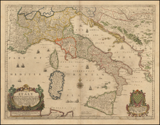 Italy Map By Richard Blome