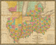 Midwest Map By Samuel Augustus Mitchell