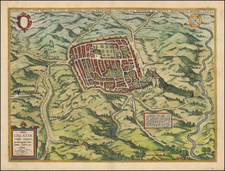Italy and Other Italian Cities Map By Georg Braun  &  Frans Hogenberg