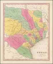 Texas Map By Thomas Gamaliel Bradford