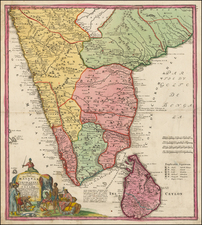 India Map By Homann Heirs