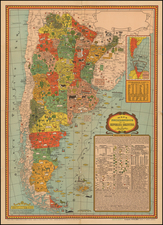 South America, Argentina and Pictorial Maps Map By Jose Cavalaria