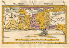 Holy Land Map By Martin Waldseemüller