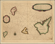 Atlantic Ocean, Spain and African Islands, including Madagascar Map By Willem Janszoon Blaeu