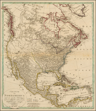 North America Map By Johann Walch